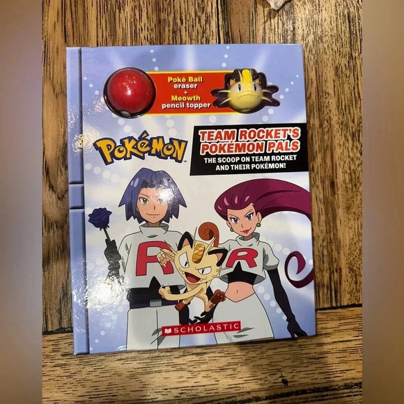 Team Rocket s Pokemon Pals Pokè Ball Eraser Pencil Meowth Topper Jessie James - Picture 2 of 3